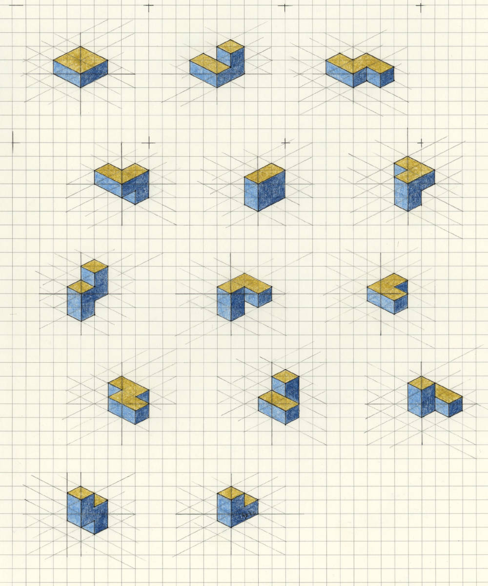 Four cubes, panel 004